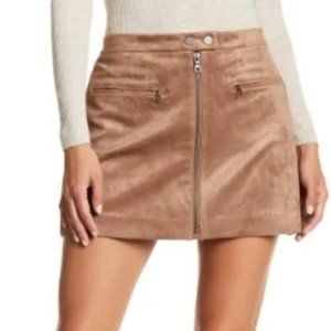BCBGMaxAzria Brown Suede Mini Skirt XXS